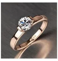 1.75ct Polished Austrian Crystal Rose Gold Ring