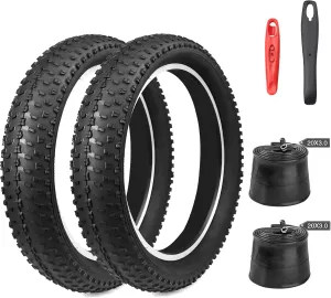 20/24 Inch Bike Fat Tire Electric Bike Tires 1 Pack 20 x3.0/24 X 3.0 Inch Bicycle Fat Tyre Folding Bead Tire Compatible 20" 24" Inch E-Bike Wide Mountain Snow Bicycle