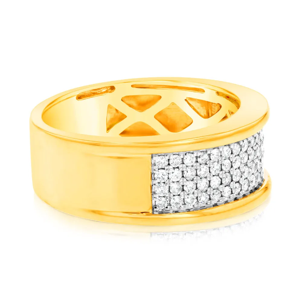 3/4 Carat Diamond Gents Ring in 10ct Yellow Gold