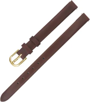 6mm 8mm Solid Black Brown Smooth Italian Calfskin Watch Bands for Women