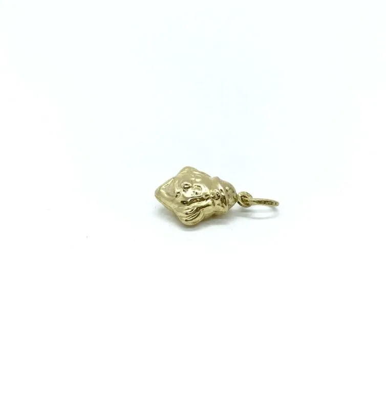 9ct Yellow Gold 3D Hollow Happy Clown Charm/Pendant