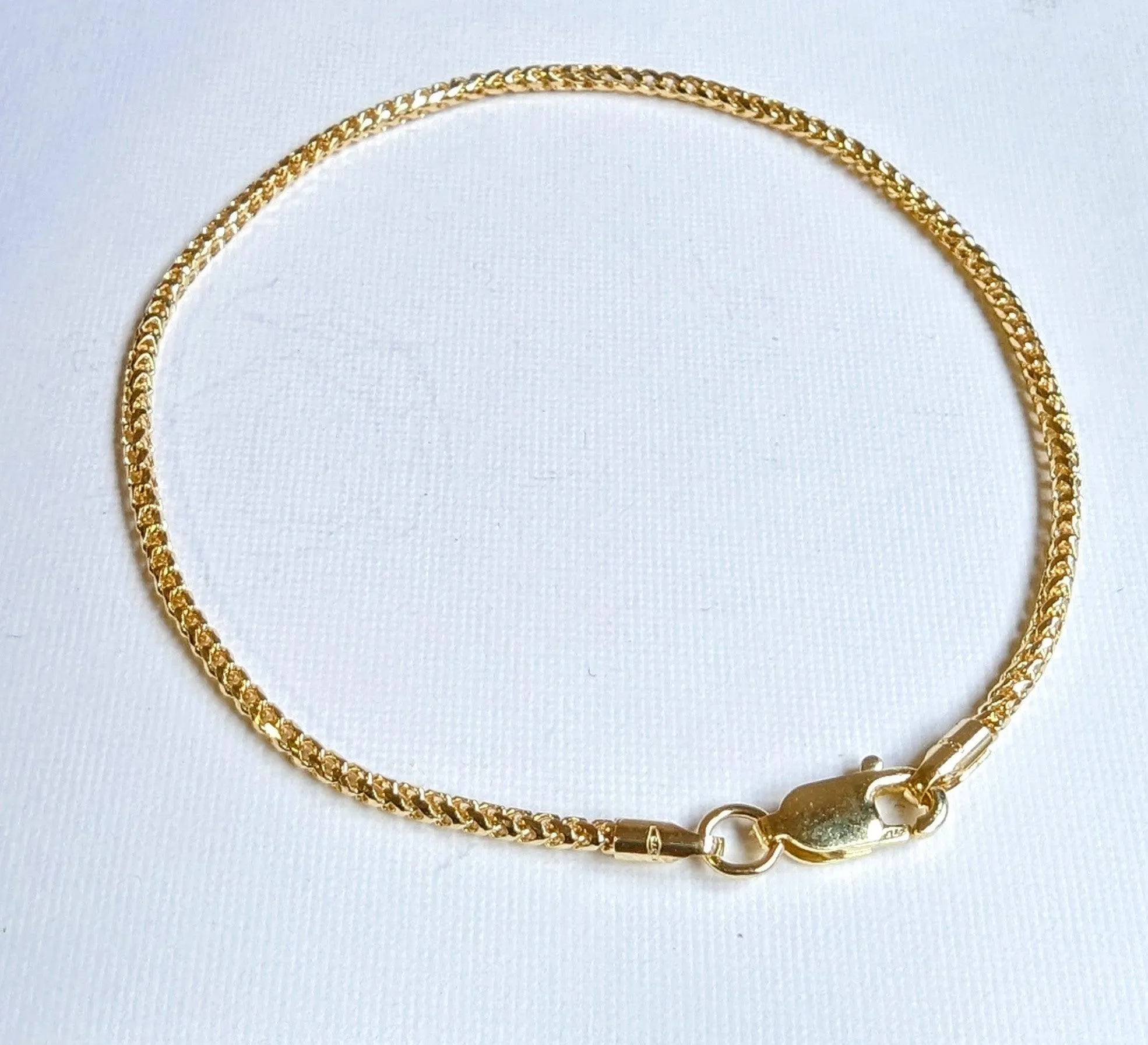 9ct Yellow Gold Filed Franco Bracelet