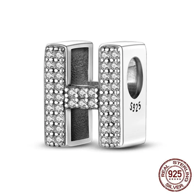Alphabet Beads 925 Sterling Silver LOVE Letter Charm
