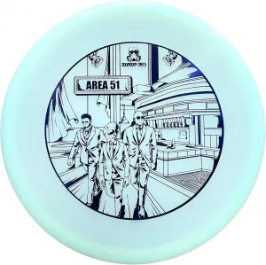 Area 51 | Low Profile Disc Golf Approach Putter | Durable Sparkling Clandestine Plastic