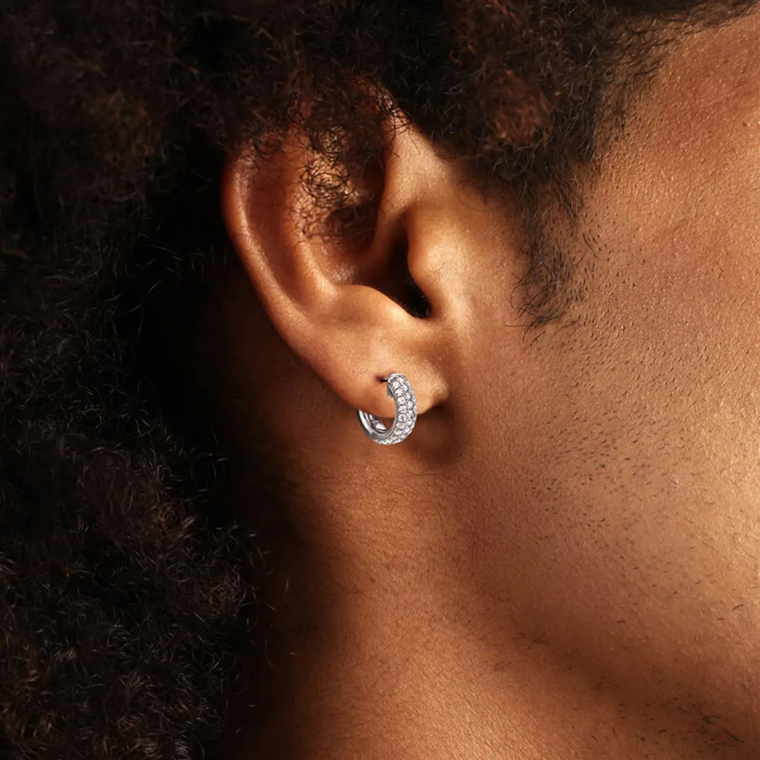 Cluster Hoop Earring