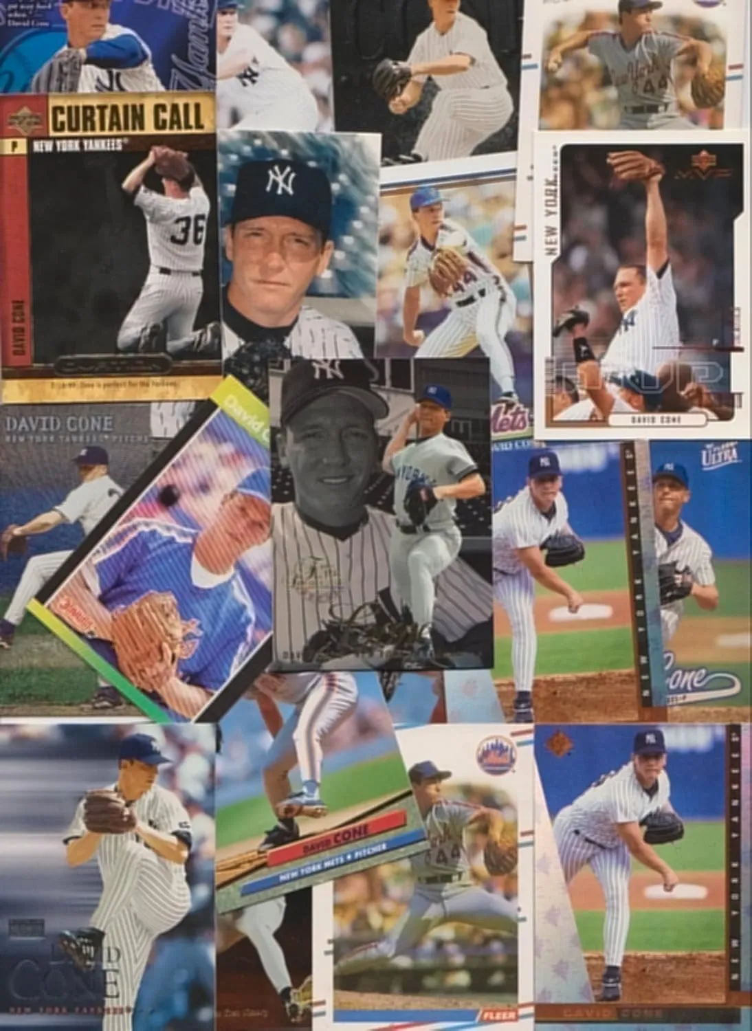 David Cone / 50 Different Baseball Cards featuring David Cone