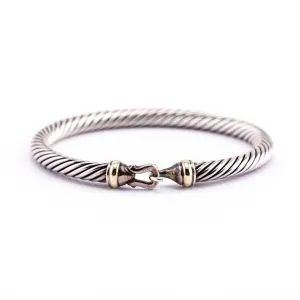 David Yurman Two-Tone Buckle Classic Cable Bracelet