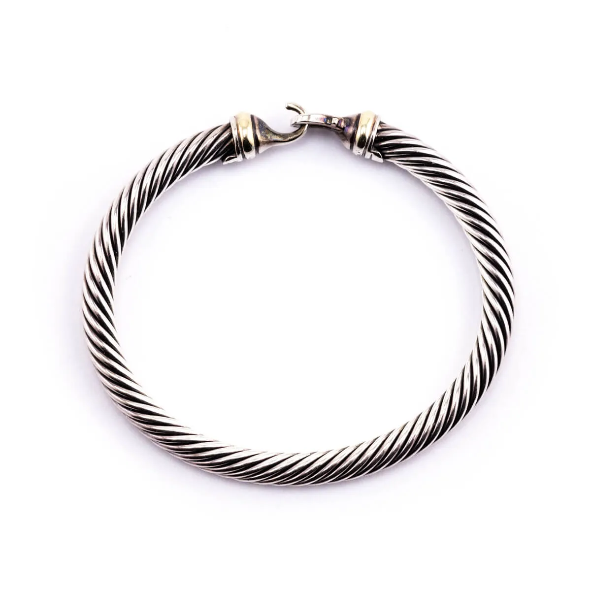 David Yurman Two-Tone Buckle Classic Cable Bracelet
