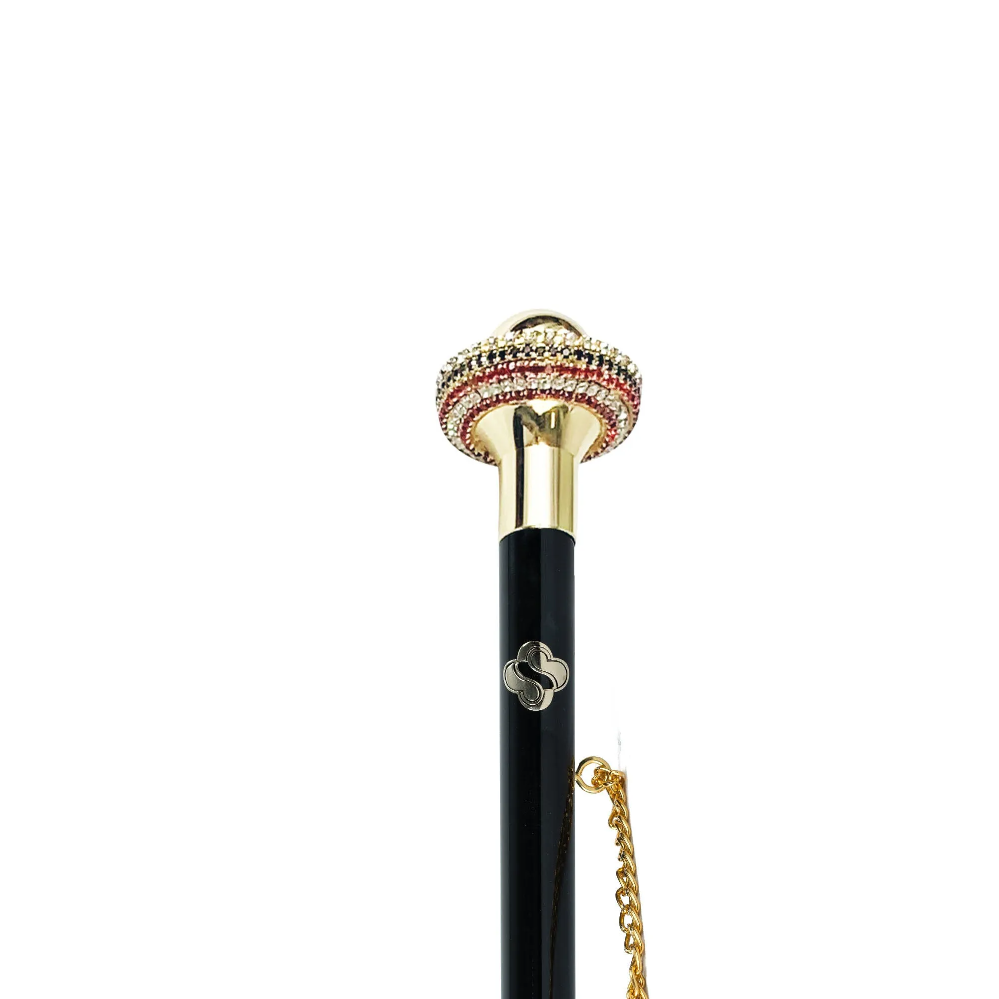 Elegant Glimmer: Crystal Shoehorn with 24K Gold-Plated