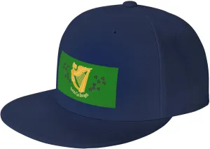 Erin Go Bragh Banner Snapback Hat for Men Women Baseball Cap Adjustable Flat Bill Brim Hats