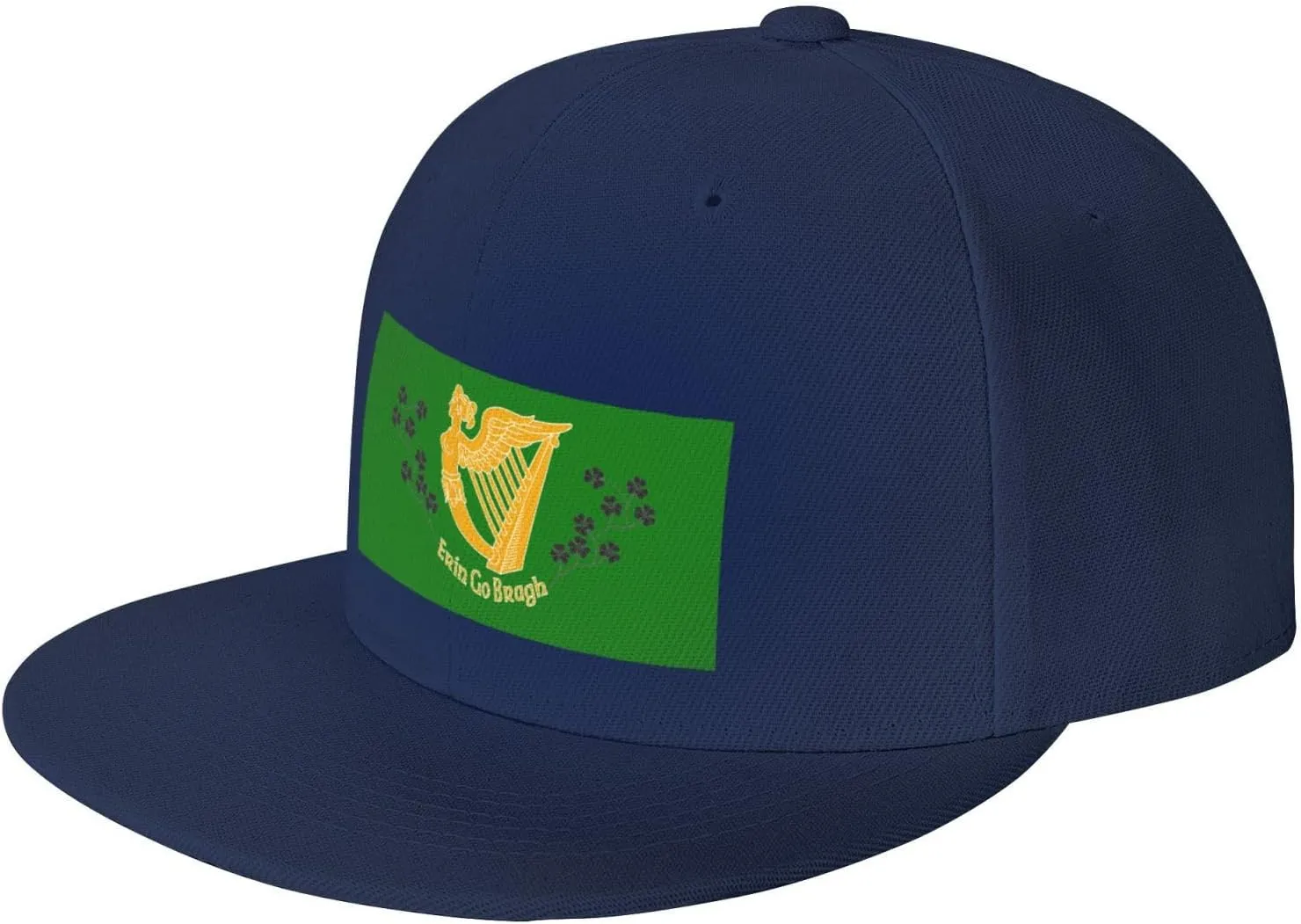 Erin Go Bragh Banner Snapback Hat for Men Women Baseball Cap Adjustable Flat Bill Brim Hats
