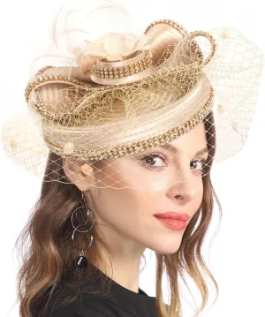 Fascinators Tea Party Hat for Women Derby Church Wedding Dress Cocktail Hats