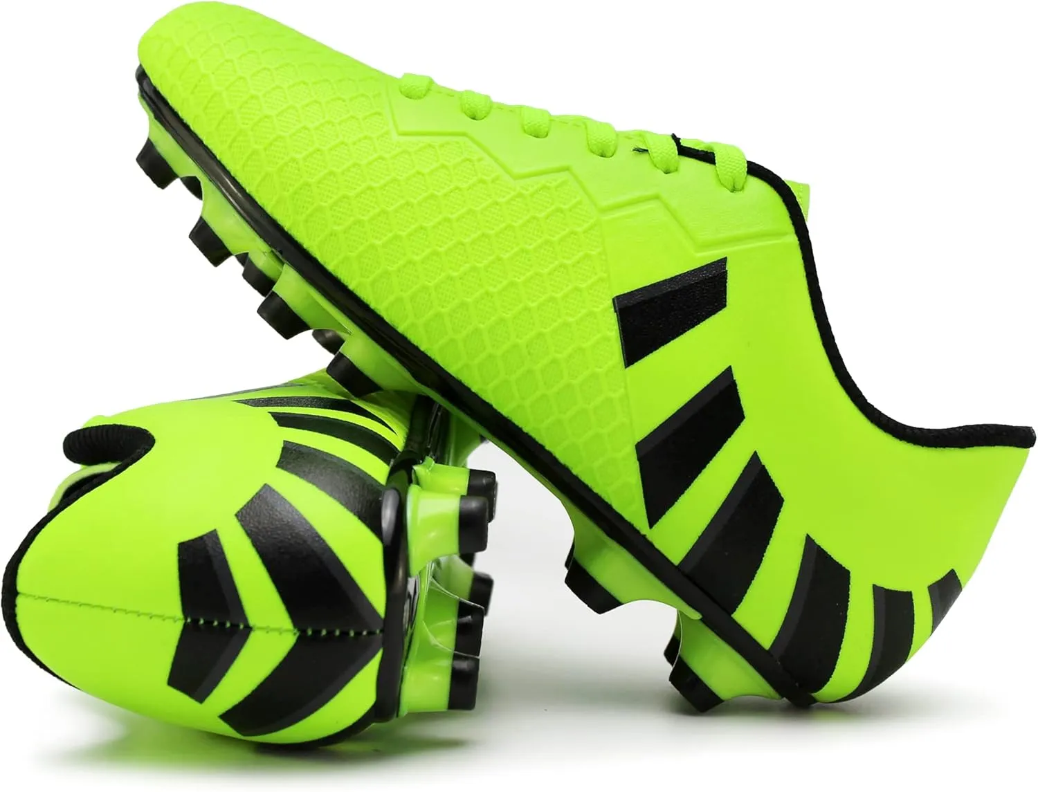 Hawkwell Kids Athletic Firm Ground Outdoor Comfortable Soccer Cleats(Toddler/Little Kid/Big Kid)