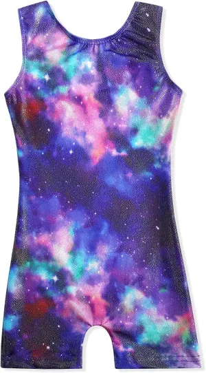 HOZIY Gymnastics Leotards for Girls Unicorn Aurora Rainbow Mermaid Dinosaur Cupcake Sparkle Biketard Toddlers Kids Children