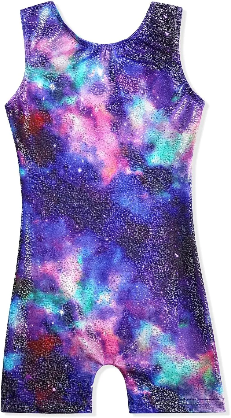 HOZIY Gymnastics Leotards for Girls Unicorn Aurora Rainbow Mermaid Dinosaur Cupcake Sparkle Biketard Toddlers Kids Children