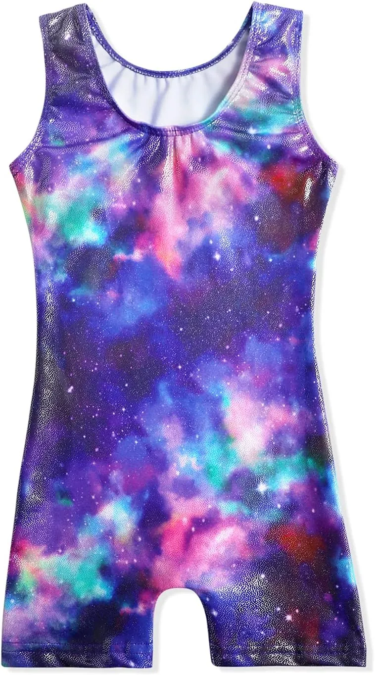 HOZIY Gymnastics Leotards for Girls Unicorn Aurora Rainbow Mermaid Dinosaur Cupcake Sparkle Biketard Toddlers Kids Children