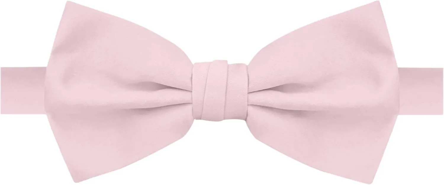 Jacob Alexander Men's Pretied Banded Adjustable Solid Color Bowtie
