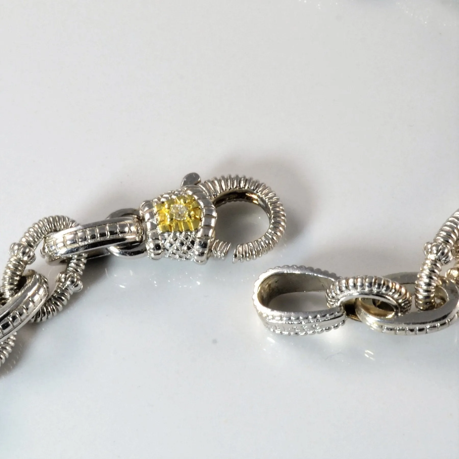 'Judith Ripka' Two Collection Diamond Rolo Necklace | 0.03ct | 15" |