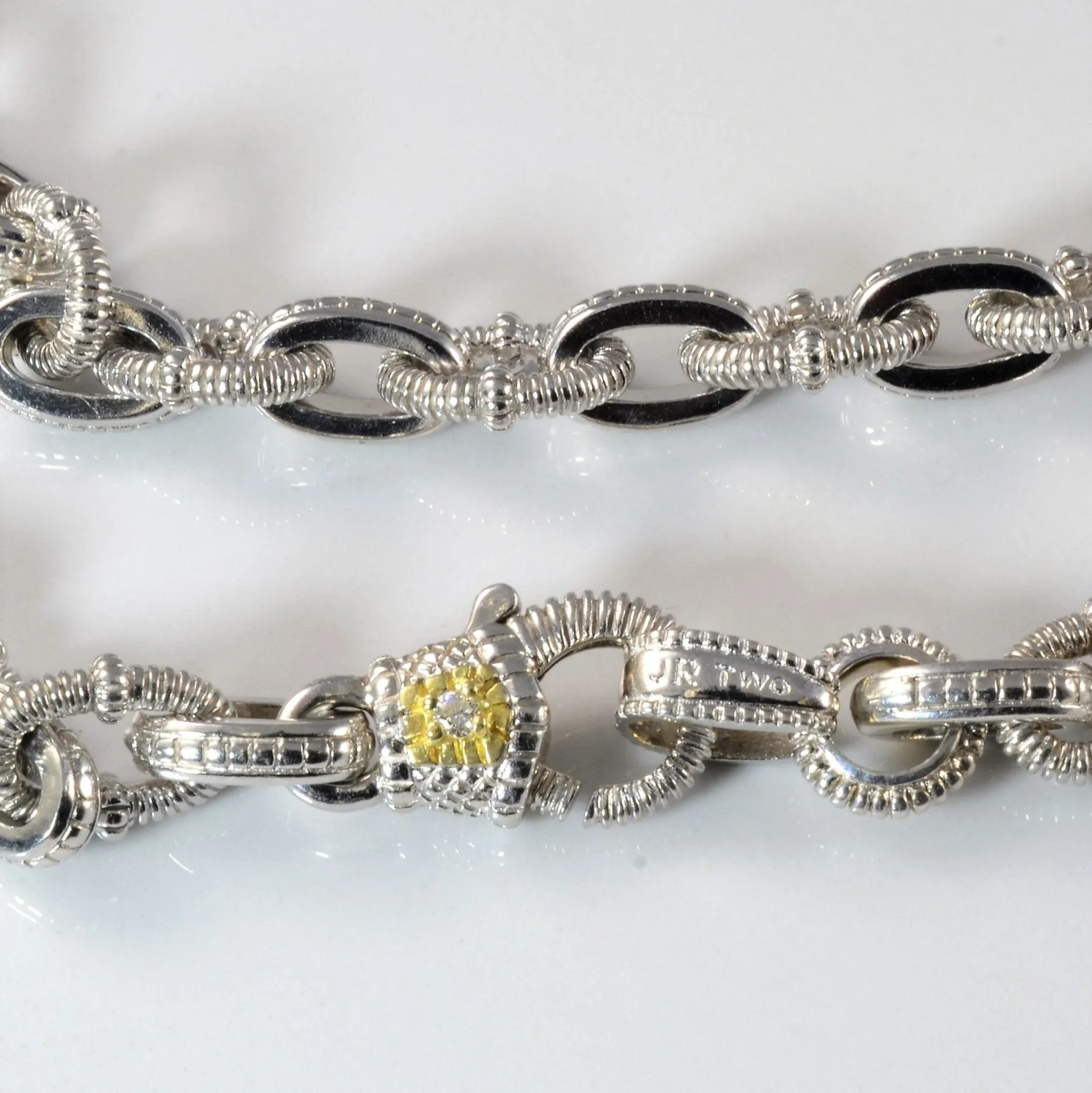 'Judith Ripka' Two Collection Diamond Rolo Necklace | 0.03ct | 15" |
