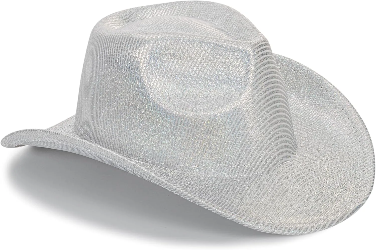 Neon Holographic Western Cowboy Hat for Womens - Glitter Cowgirl Hat for Disco Parties and Costumes