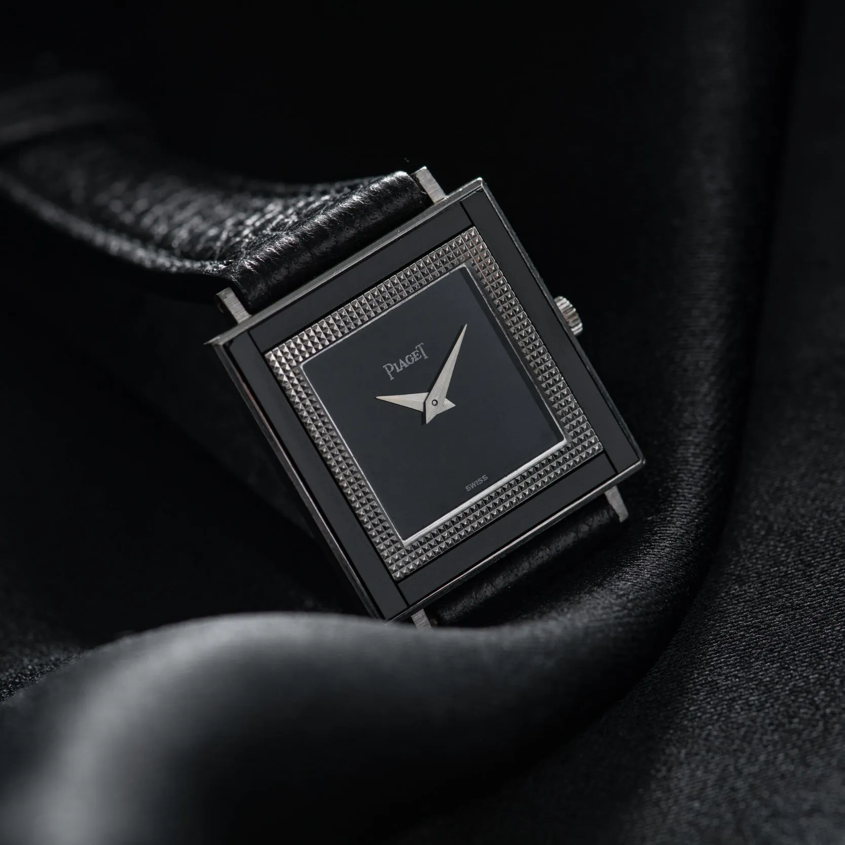 Piaget 'Onyx' Hobnail Dress Watch