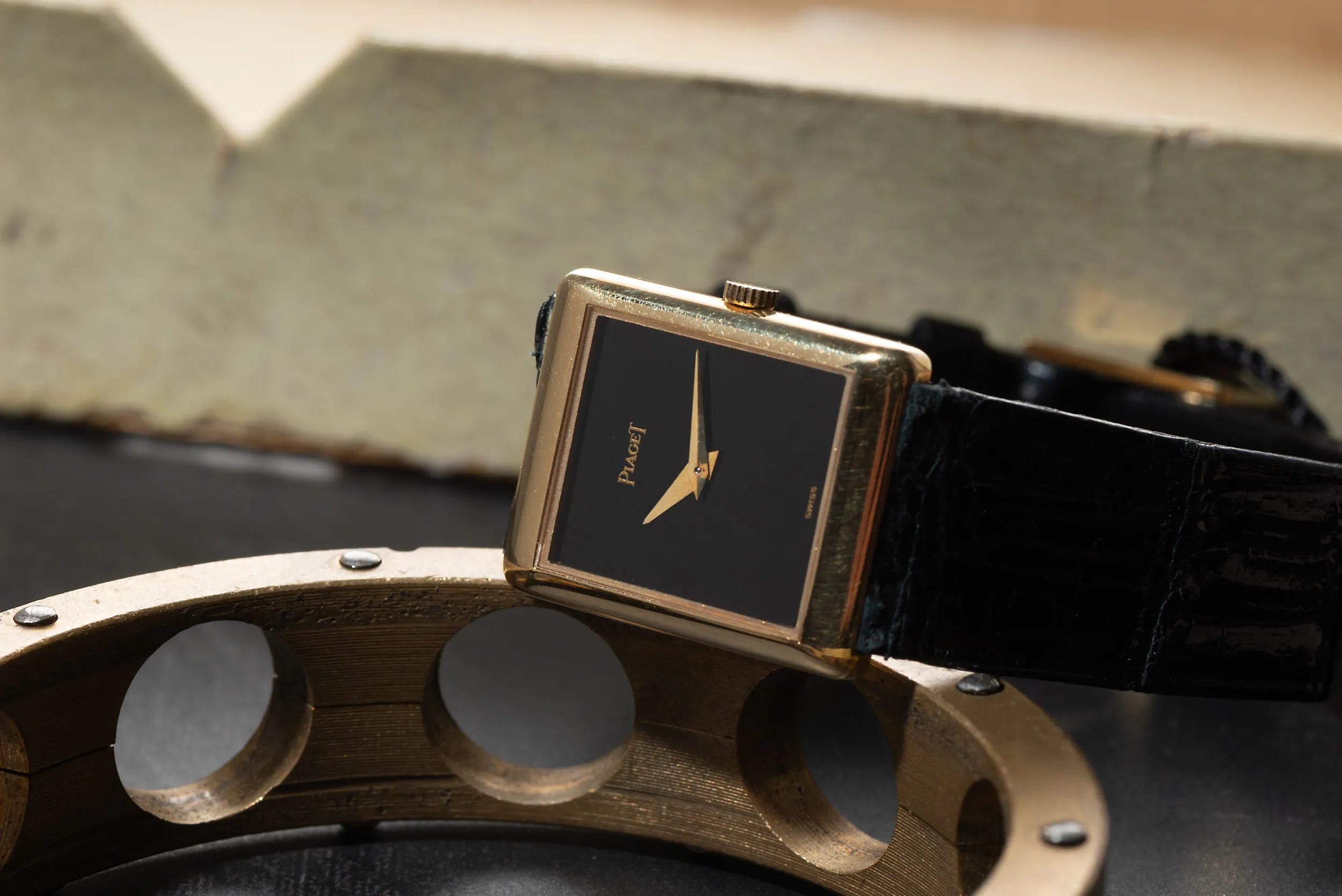 Piaget 'Onyx' Rectangular Dress Watch