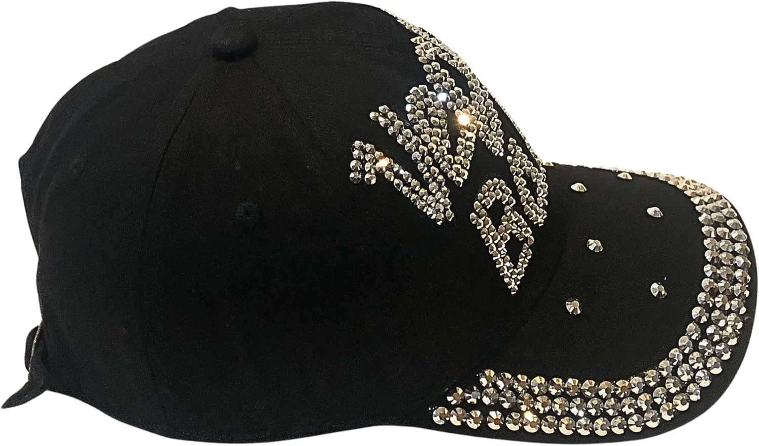 Popfizzy Bling Las Vegas Baby Hat, Rhinestone Baseball Cap for Women, Las Vegas Souvenir, Bedazzled Gifts