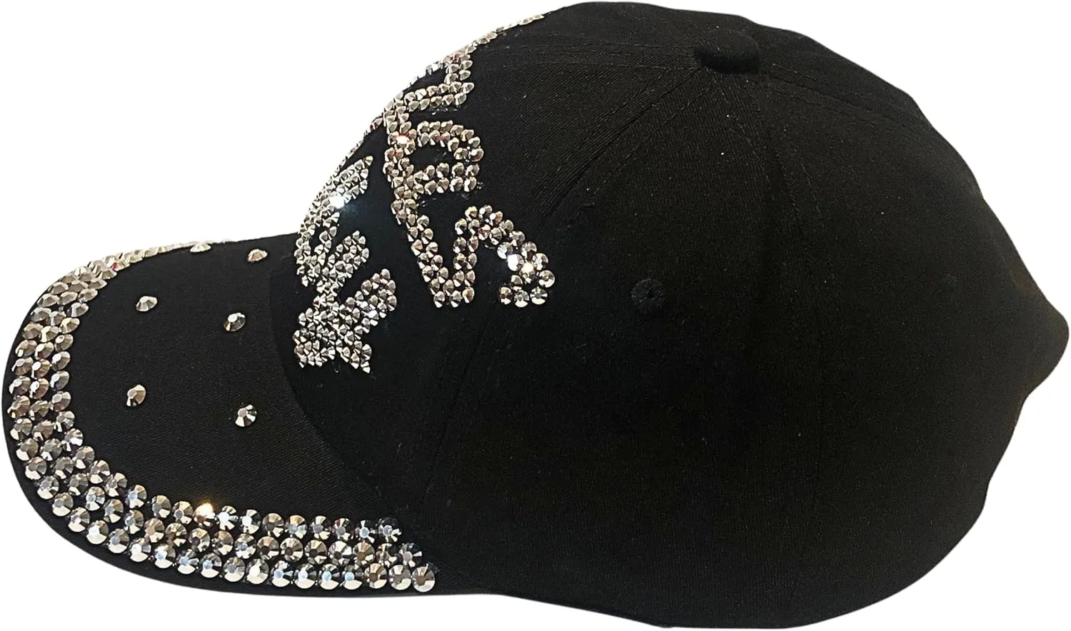 Popfizzy Bling Las Vegas Baby Hat, Rhinestone Baseball Cap for Women, Las Vegas Souvenir, Bedazzled Gifts