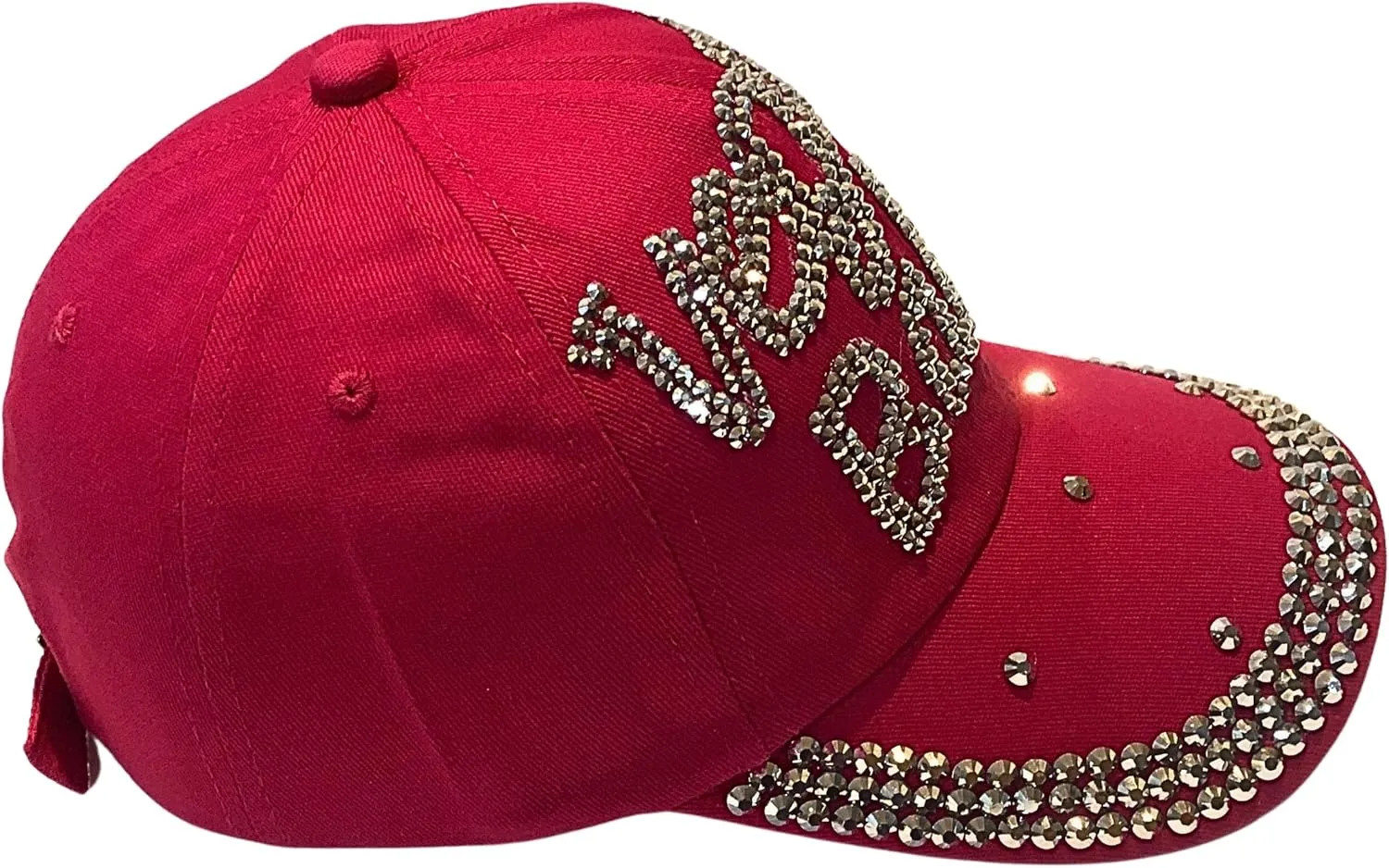 Popfizzy Bling Las Vegas Baby Hat, Rhinestone Baseball Cap for Women, Las Vegas Souvenir, Bedazzled Gifts