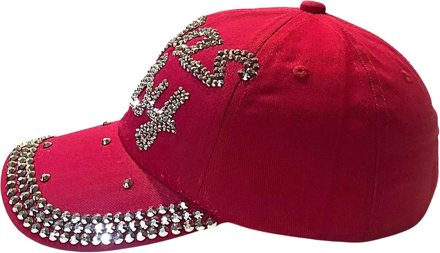 Popfizzy Bling Las Vegas Baby Hat, Rhinestone Baseball Cap for Women, Las Vegas Souvenir, Bedazzled Gifts