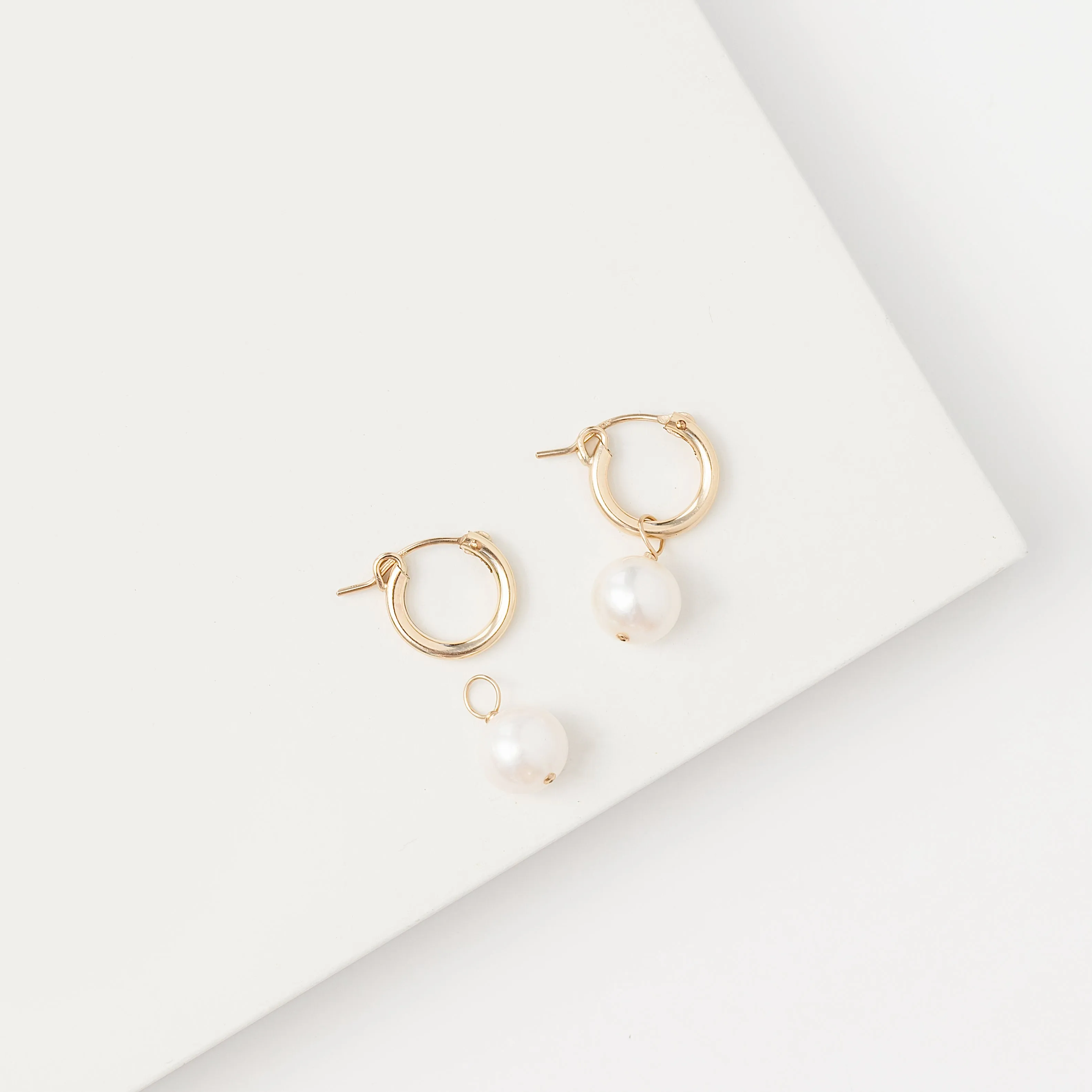 "Penelope" Baroque Pearl Hoop Earrings
