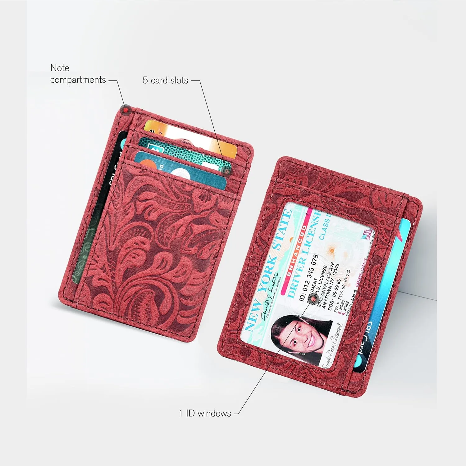 Real Leather Slim Minimalist Wallet for Men and Women -RFID Blocking Front Pocket Thin Credit Card Holder Stylish Wallets