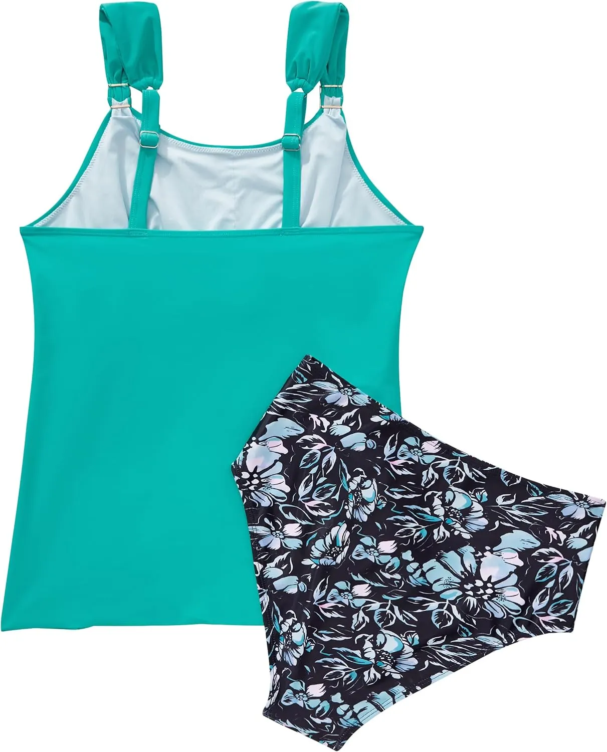 RXRXCOCO Women Tankini Bathing Suits Ruffle High Waisted Swimsuit Tummy Control Swimwear