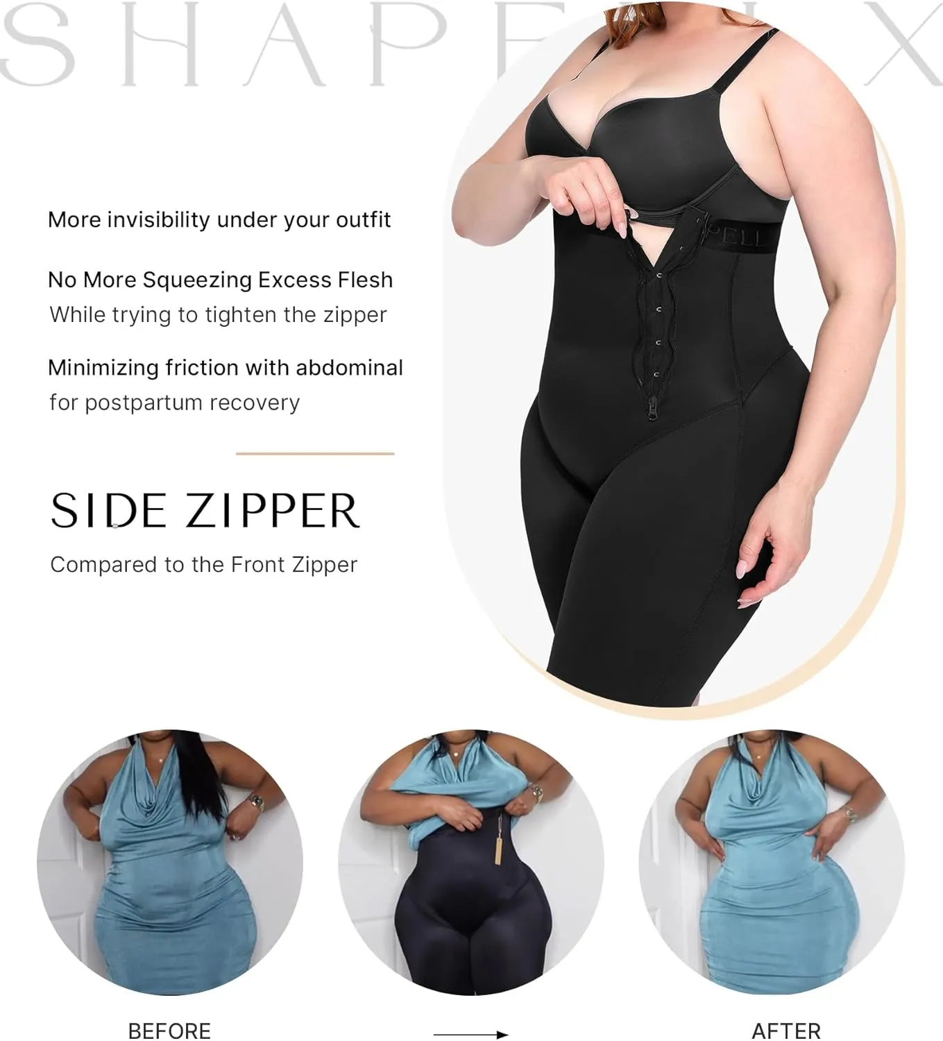 SHAPELLX Shapewear Tummy Control for Women Butt Lifting High Waist Shorts Faja Body Shaper Thigh Slimming Panties