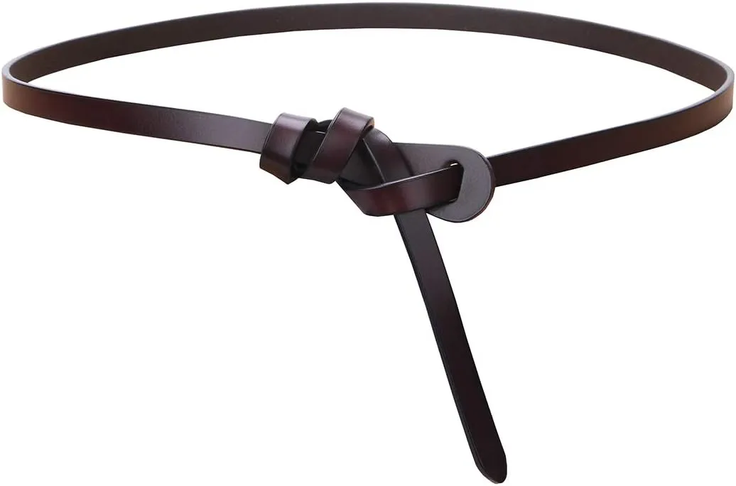 shengweiao Women's Adjustable Leather Belts Fashion Skinny Waist Strap