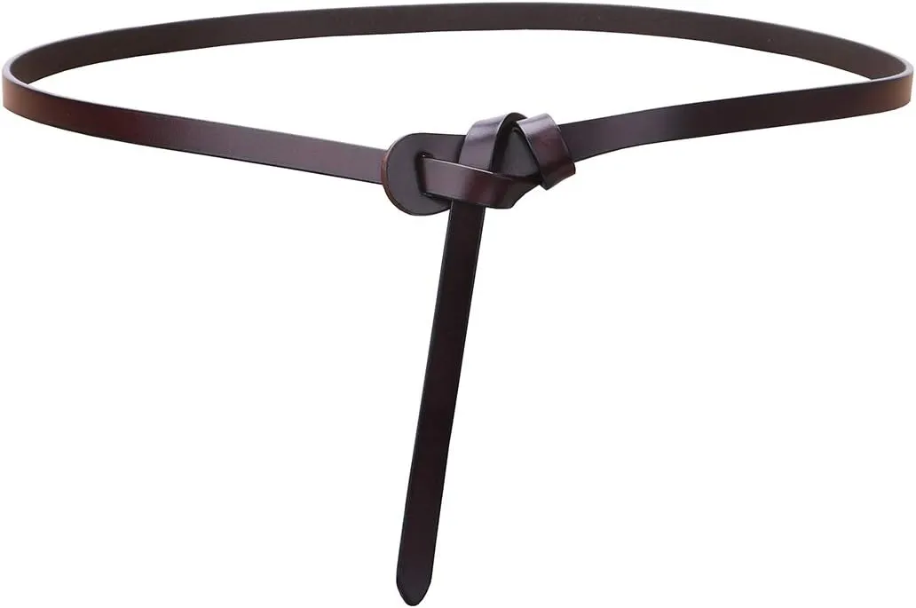 shengweiao Women's Adjustable Leather Belts Fashion Skinny Waist Strap