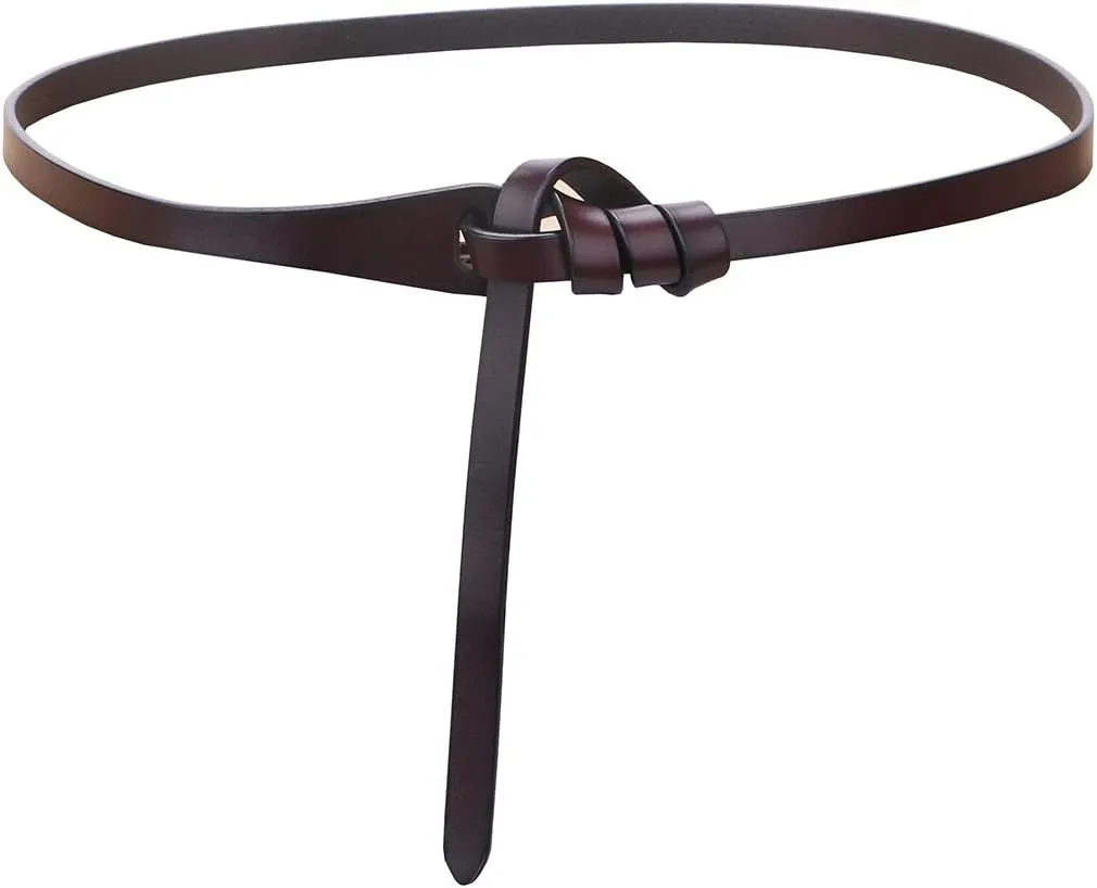 shengweiao Women's Adjustable Leather Belts Fashion Skinny Waist Strap