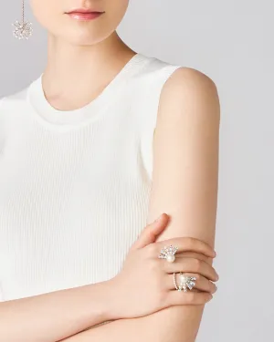 Silver Sparkling Double Ring