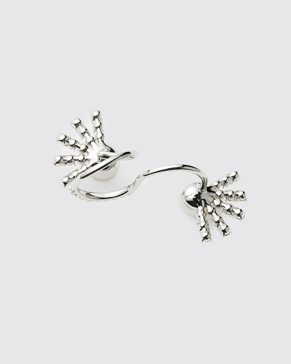 Silver Sparkling Double Ring