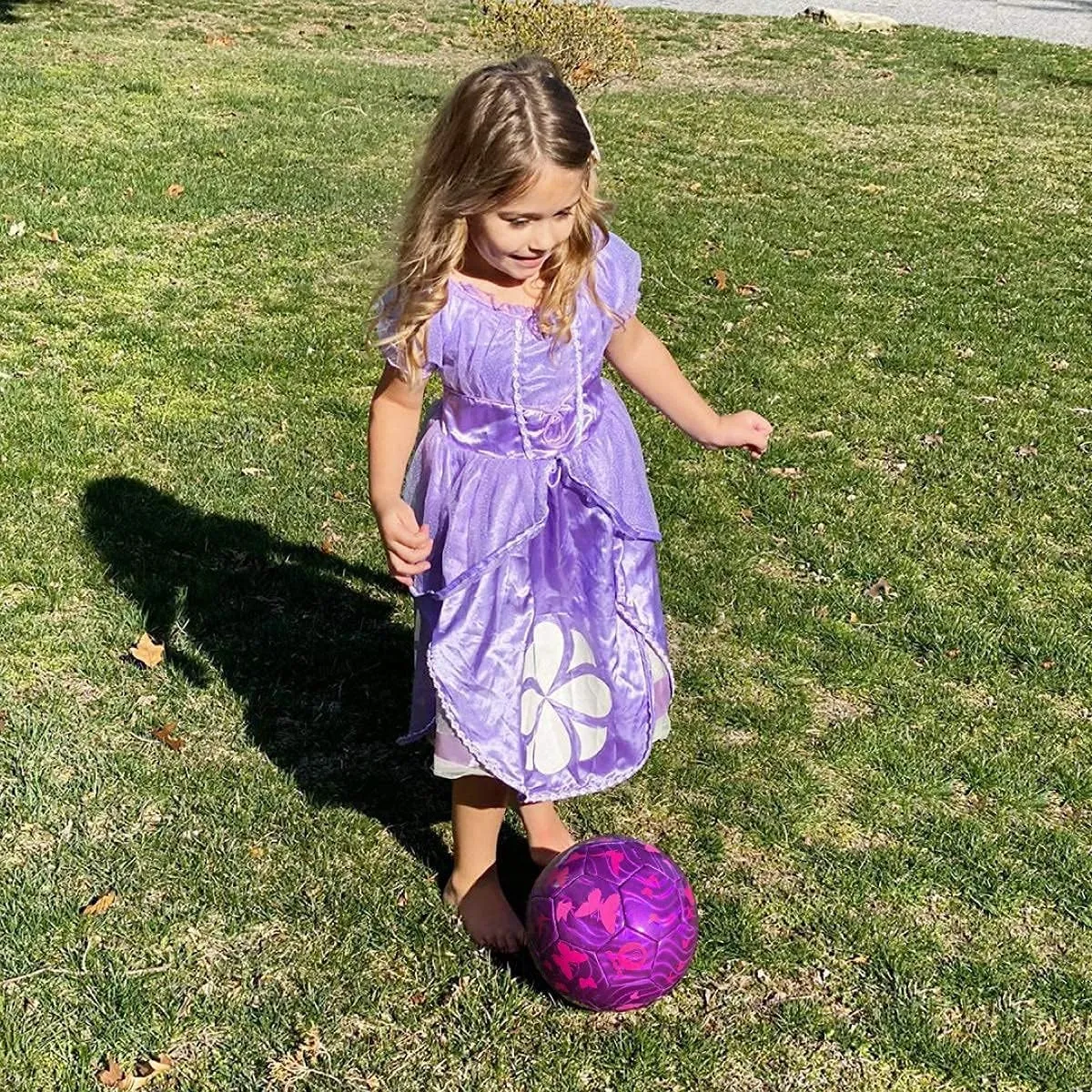Soccer Ball Size 3 4,Sparkling Girls Soccer Ball for Kids Toddlers Children Indoor Outdoor Backyard Play Sport Ball