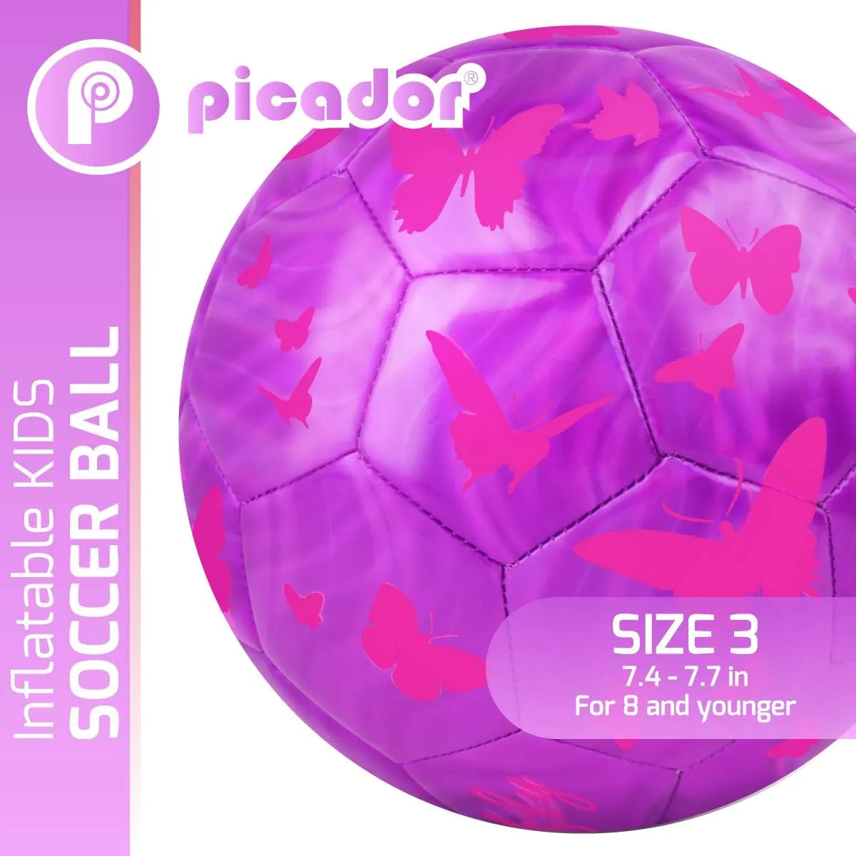 Soccer Ball Size 3 4,Sparkling Girls Soccer Ball for Kids Toddlers Children Indoor Outdoor Backyard Play Sport Ball