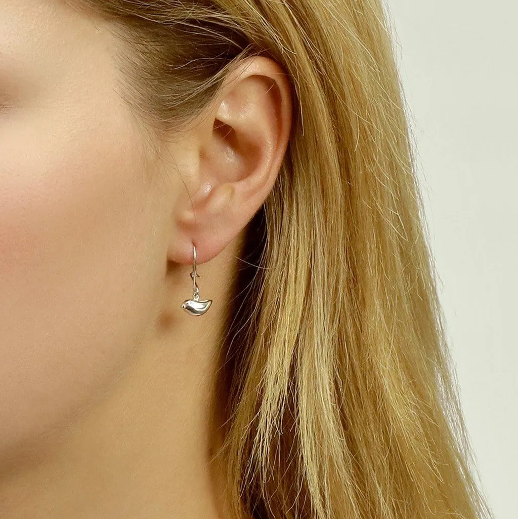 Tiny Sparrow Hook Earrings