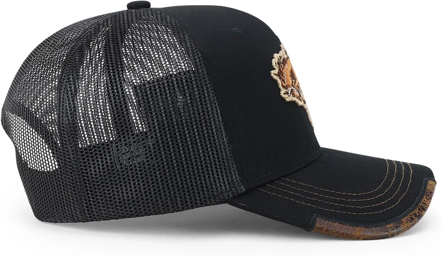 Trendy Apparel Shop Rodeo Horse Embroidered Mesh Back Baseball Cap