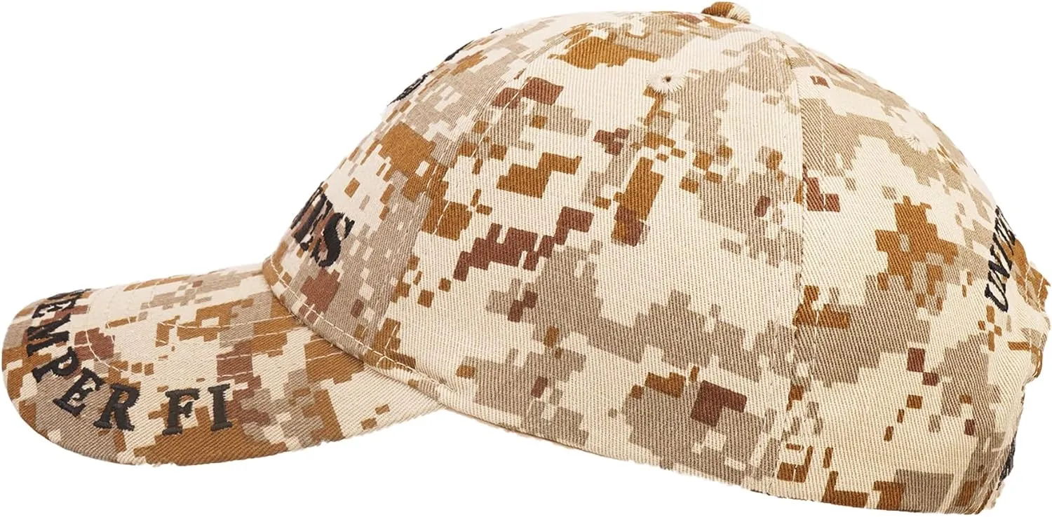 United States Marine Corps Cap Camo | Durable, Perfect for Everyday, Outdoor Activities Comfortable, Officially Licensed