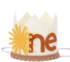WAOH Boho Sunshine Hat - Costume Headwear for Babies' First Birthday, Hat for Baby Girls/boys (Boho Sunshine Hat Brown)