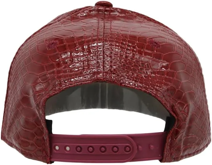 WITHMOONS High Shine Crocodile Baseball Cap Flat Brim Snapback Hat Shiny Hip Hop Cap YZ20191