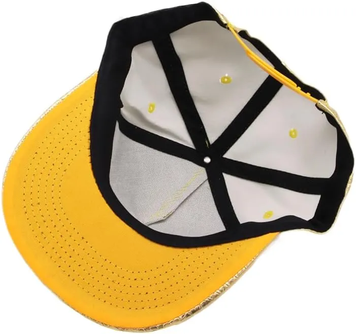 WITHMOONS High Shine Crocodile Baseball Cap Flat Brim Snapback Hat Shiny Hip Hop Cap YZ20191