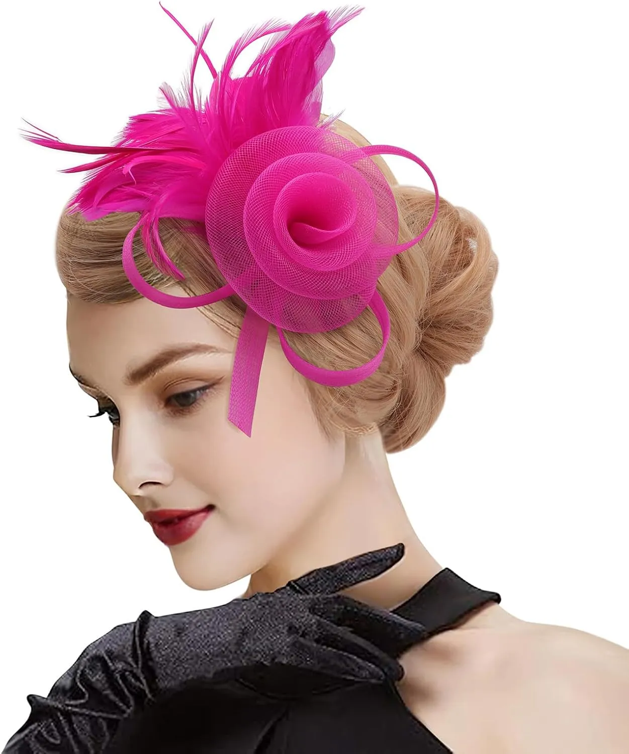 Women Fascinators Hats Flower Fascinators with Headband and Clip Tea Party Headwear for Women and Girls