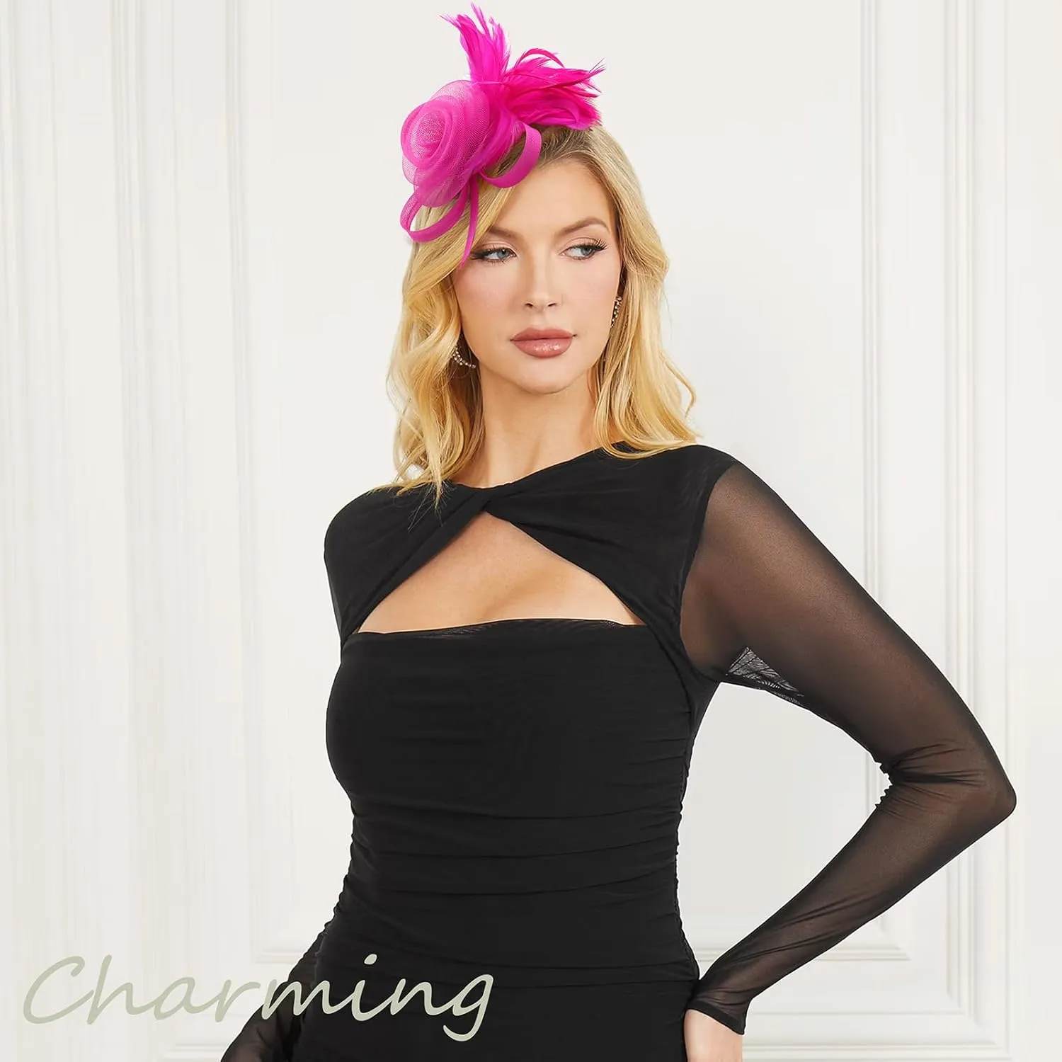Women Fascinators Hats Flower Fascinators with Headband and Clip Tea Party Headwear for Women and Girls