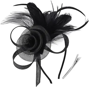 Women Fascinators Hats Flower Fascinators with Headband and Clip Tea Party Headwear for Women and Girls